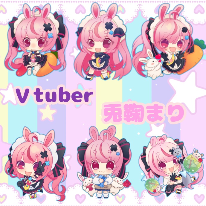 Vtuber   兎鞠まり　アクリルキーホルダーE