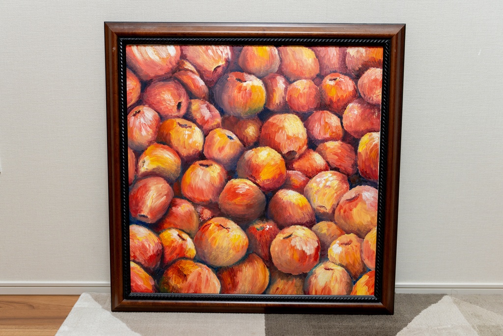 油絵「Apples」700mm x 700mm