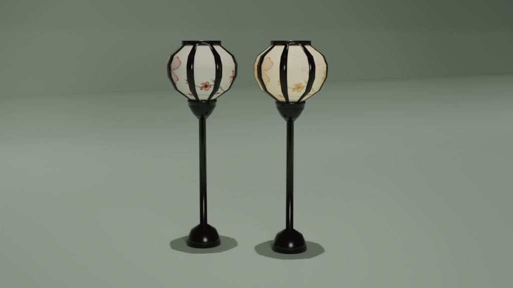 【3Dモデル】雛飾り~ぼんぼり~