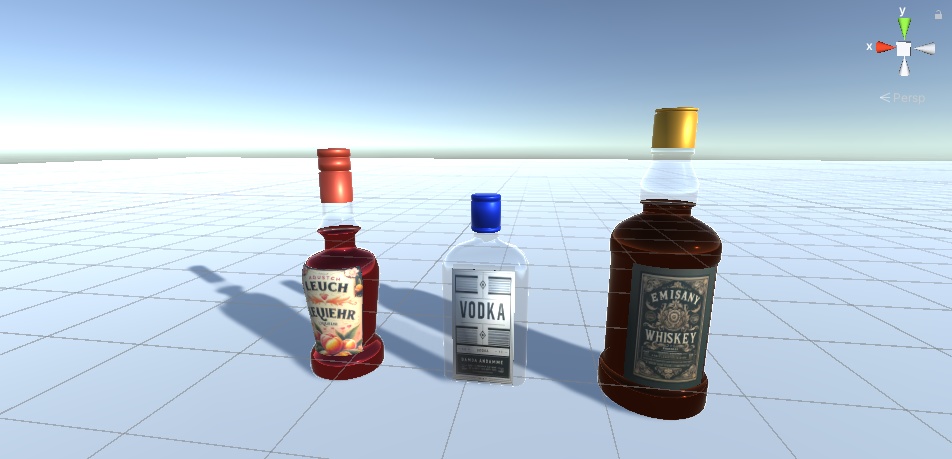 【3Dモデル】酒瓶セット~ウイスキー、リキュール、ウォッカ~