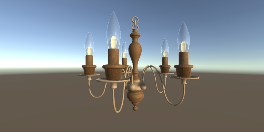 【3Dモデル】ウッドシャンデリア