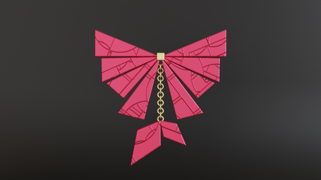 【3Dモデル】蝶・リボン・花モチーフイヤリング/ピアス(Physbone設定済)