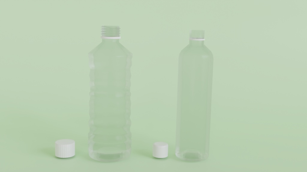 【3Dモデル】ペットボトル2種