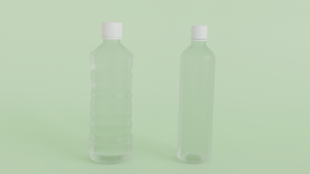 【3Dモデル】ペットボトル2種
