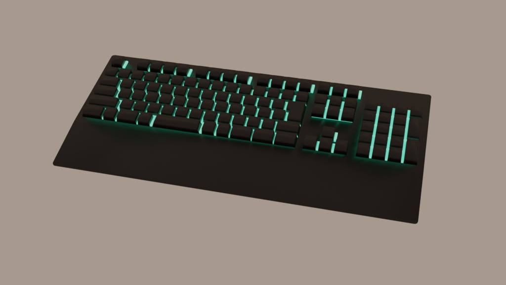 【3Dモデル】ゲーミングキーボード2種(ハイポリ、ローポリ)