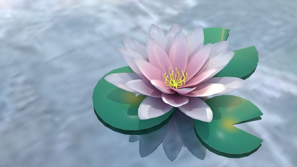 【3Dモデル】睡蓮(スイレン、ハス)