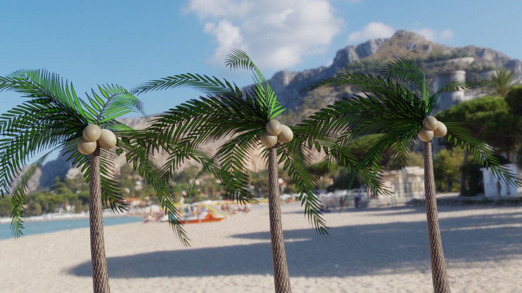 【3Dモデル】ローポリ ヤシの木