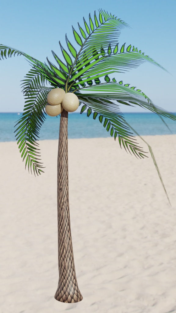 【3Dモデル】ローポリ ヤシの木