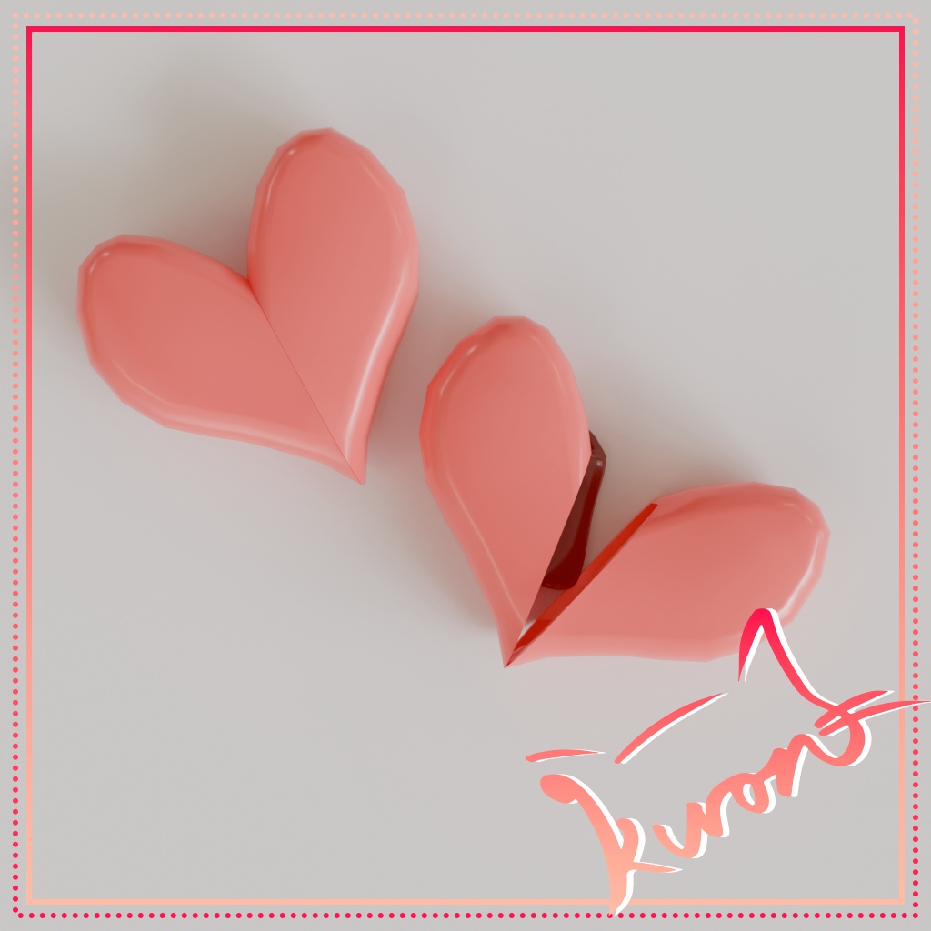 【3Dモデル】告白ギミックつきチョコレート