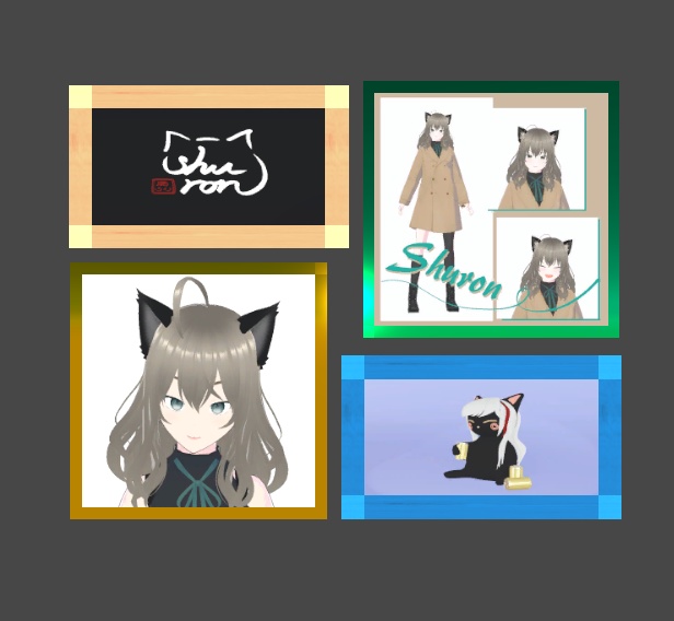 【3Dモデル】自動サイズ調整機能付き額縁