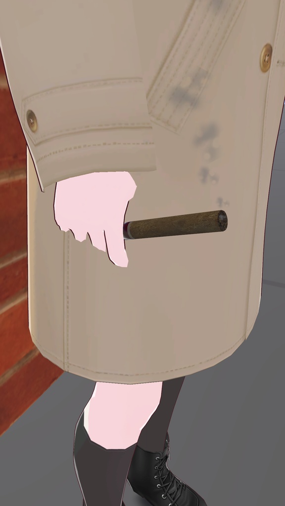 【喫煙ギミック付3Dモデル】吸える葉巻~アバター追従型(MA設定済み)&ワールド設置型~