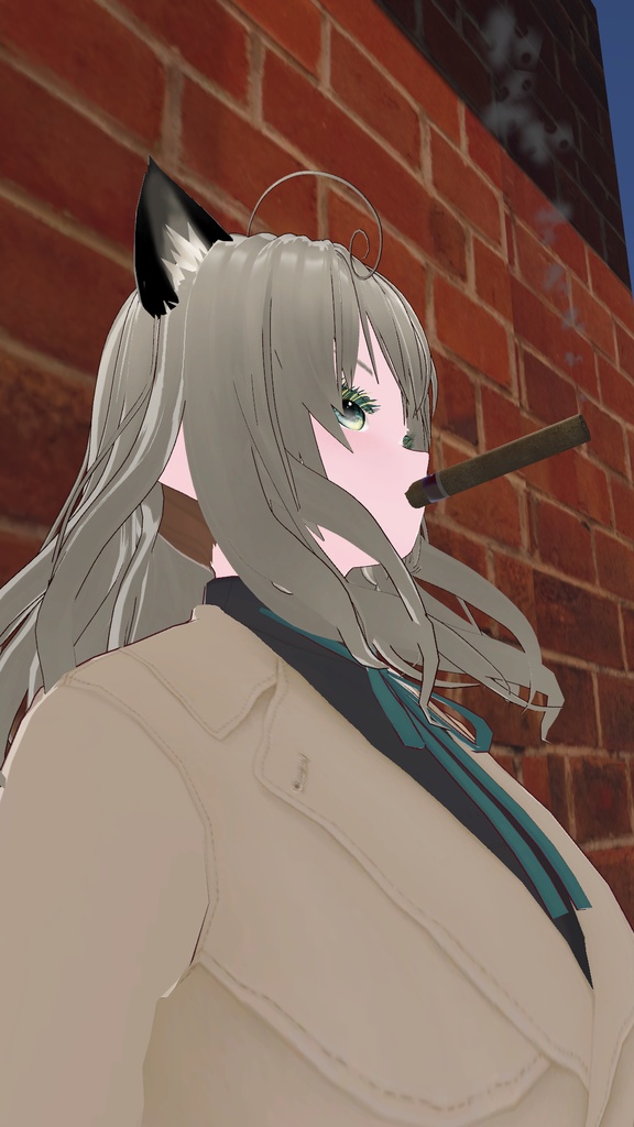 【喫煙ギミック付3Dモデル】吸える葉巻~アバター追従型(MA設定済み)&ワールド設置型~