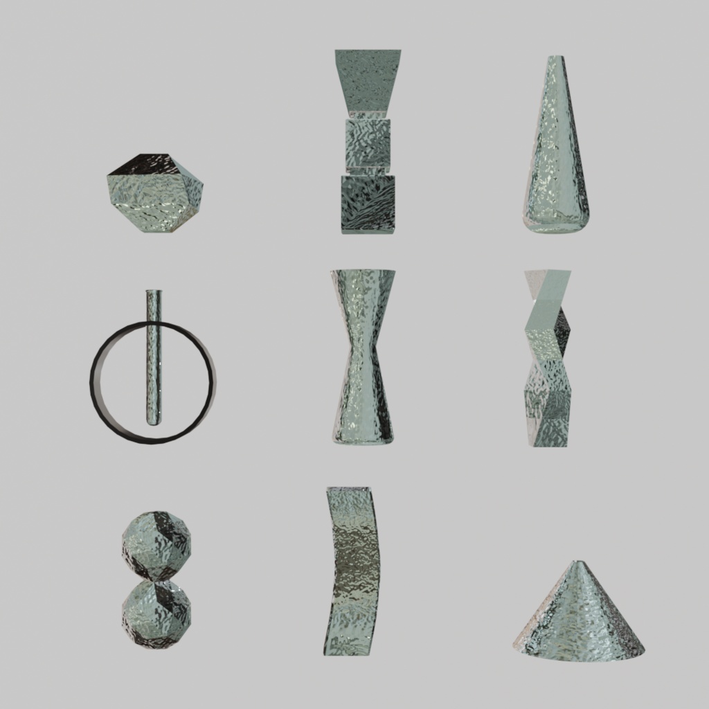 【3Dモデル】一輪挿し9種セット