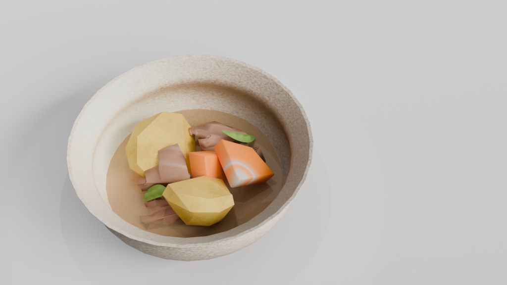 【3Dモデル】肉じゃが