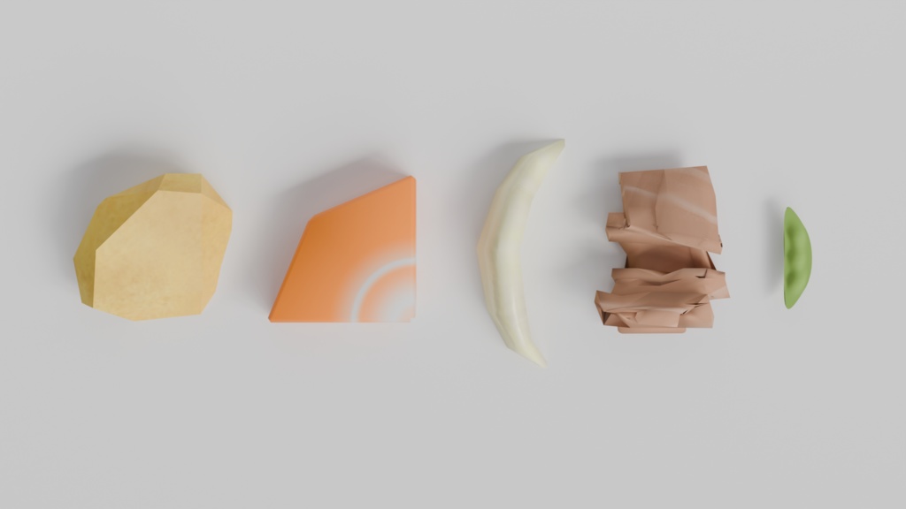 【3Dモデル】肉じゃが