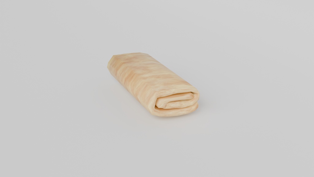 【3Dモデル】焼ける!箸でつかめる!卵焼き(だし巻き卵)