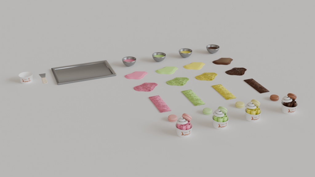 【3Dモデル】作って遊ぼう!ロールアイスキット※3Dモデル単品あり