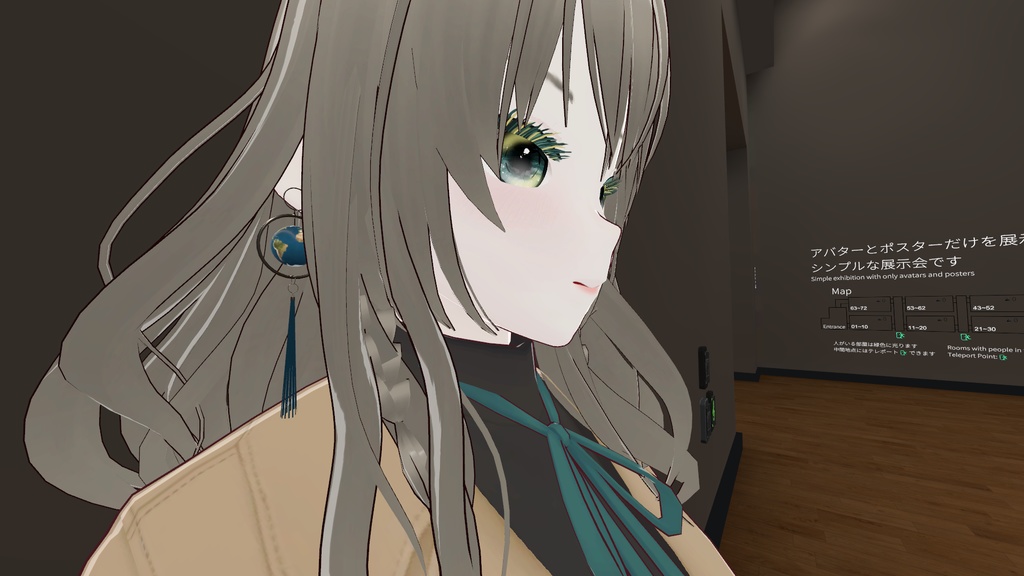 【3Dモデル】地球モチーフイヤリング・ピアス(Physbone・MA設定済)