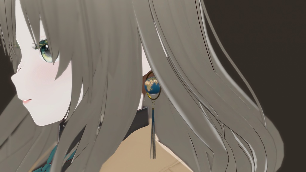 【3Dモデル】地球モチーフイヤリング・ピアス(Physbone・MA設定済)