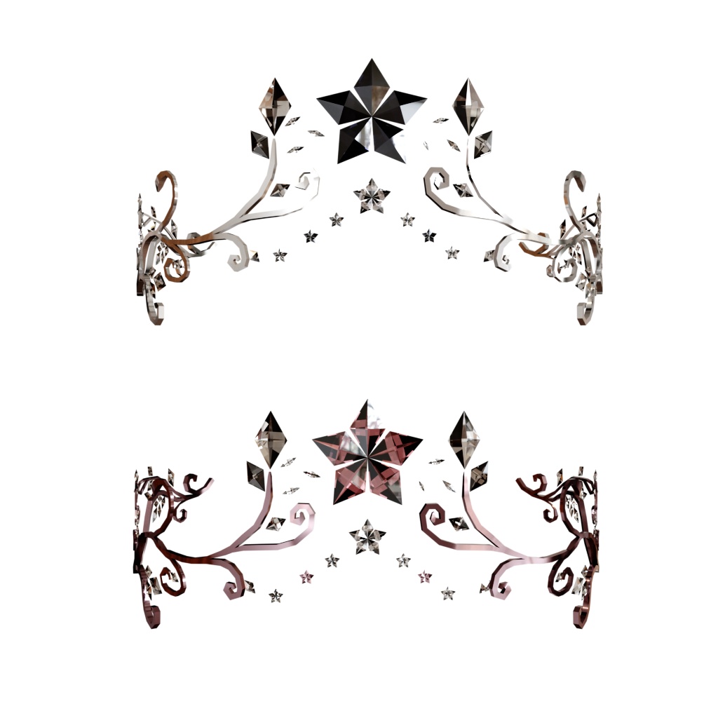 【3Dモデル】ティアラ2種類(MA設定済)