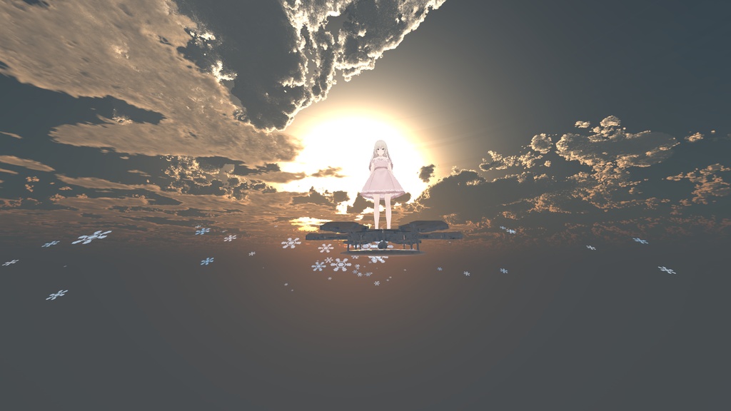 【3Dモデル】飛べる!氷のスケートボード(MA設定済み)