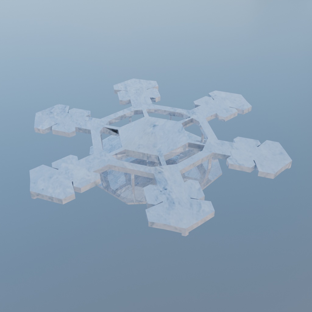 【3Dモデル】飛べる!氷のスケートボード(MA設定済み)