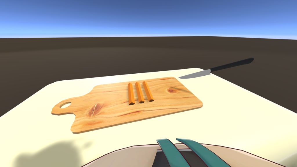 【VRCギミック開発入門書の参考ギミック】切って食べよう!ニンジンスティック