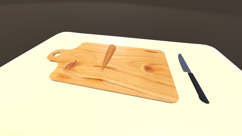 【VRCギミック開発入門書の参考ギミック】切って食べよう!ニンジンスティック