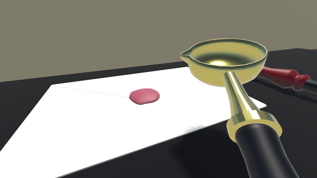 【3Dモデル】好きな色と柄を選んで押そう!シーリングスタンプ(封蝋)ギミック