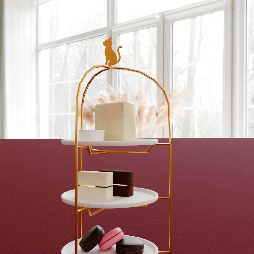 猫型アフターヌーンティセット