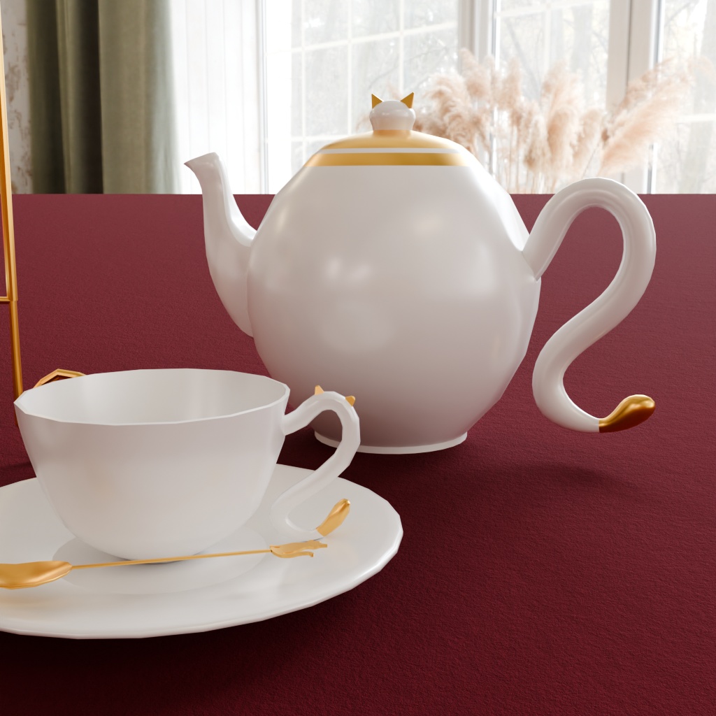 猫型アフターヌーンティセット