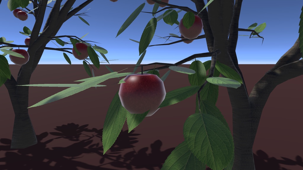 【3Dモデル】秋の味覚!収穫したての新鮮なリンゴを食べよう!リンゴギミック