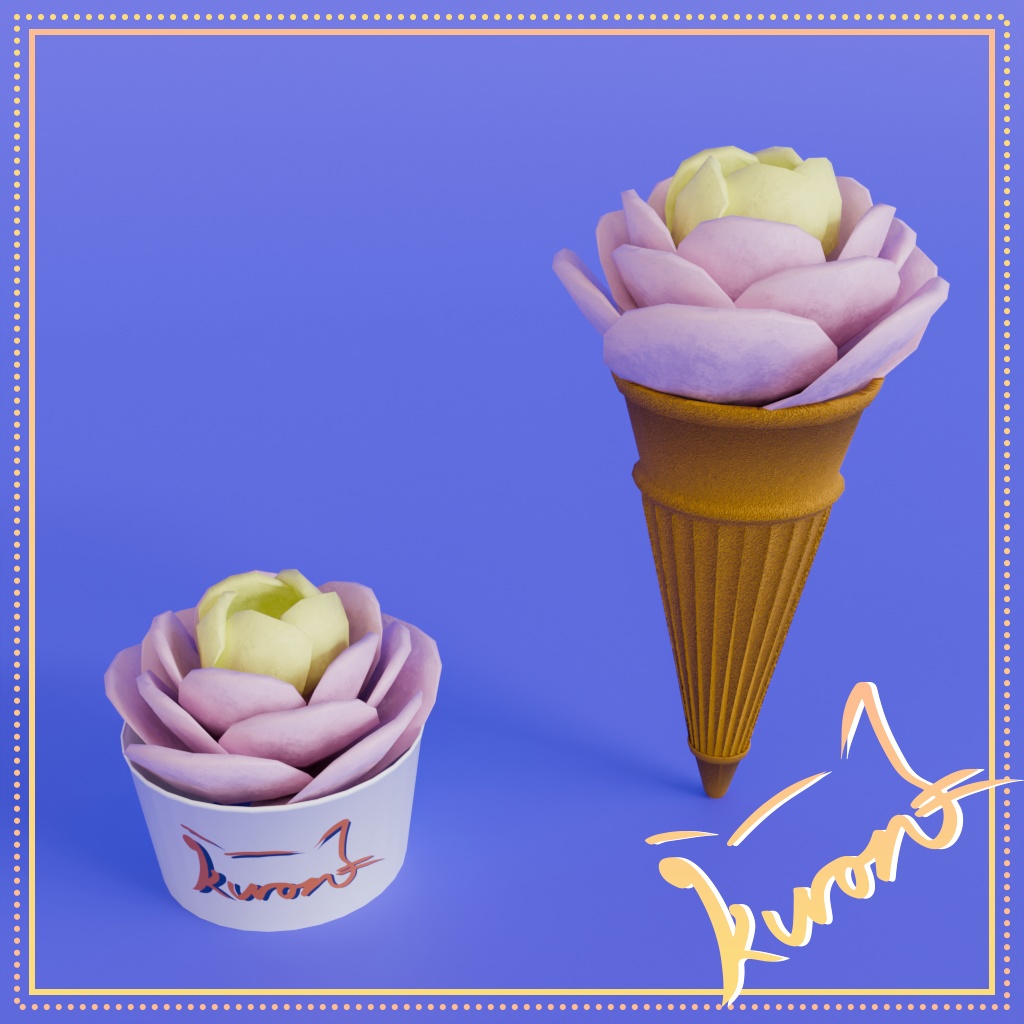 【3Dモデル】ババヘラアイス
