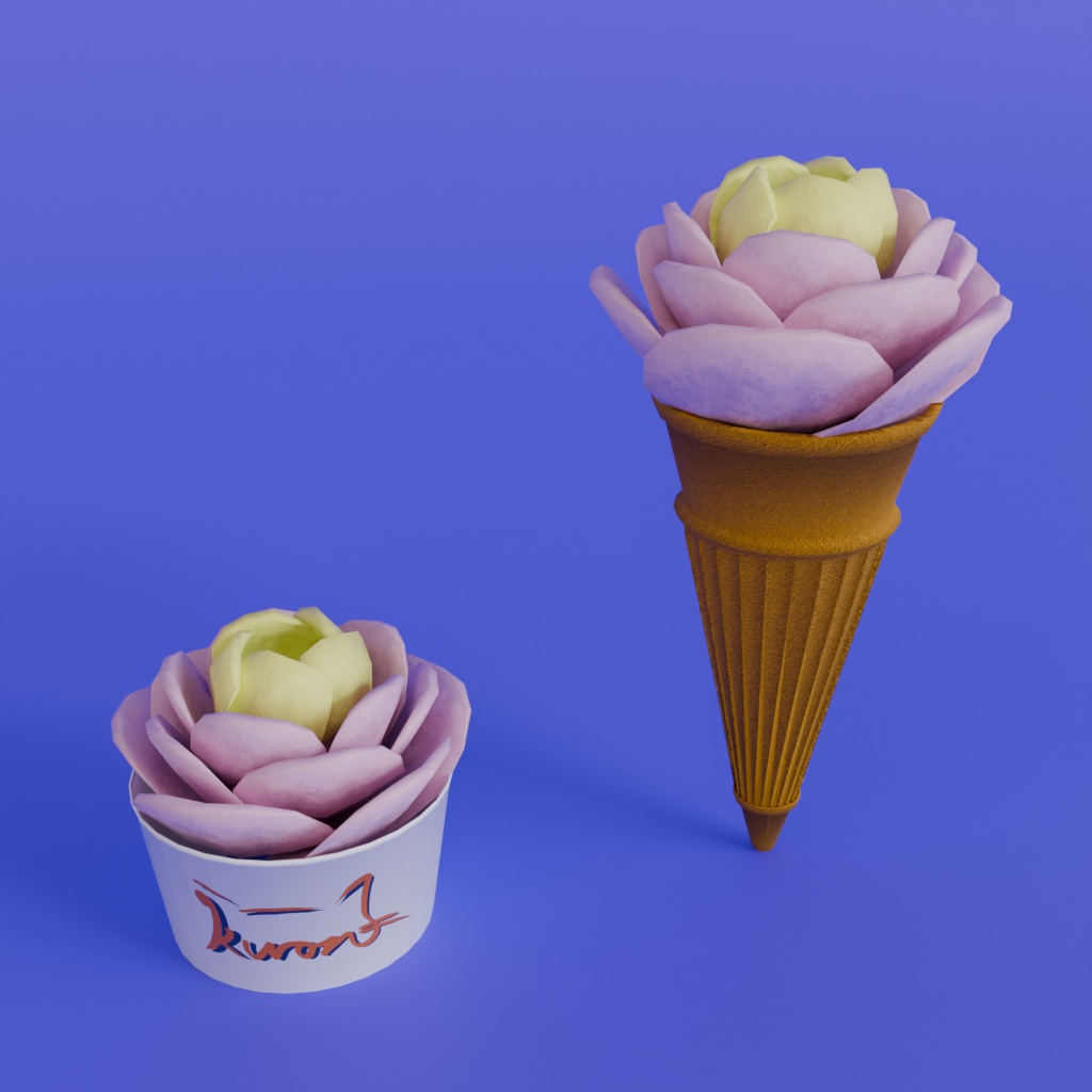 【3Dモデル】ババヘラアイス