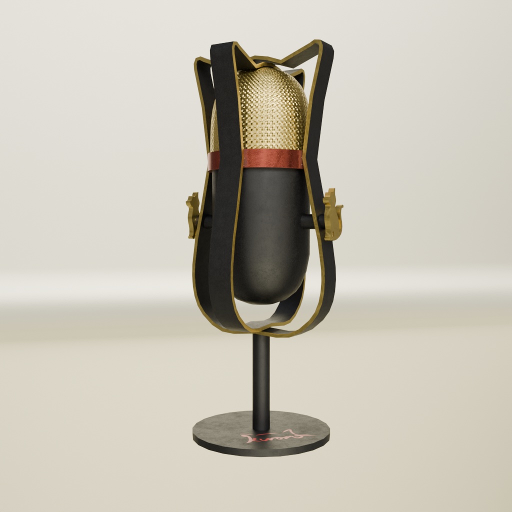 【3Dモデル】にゃんマイク~ネコ型マイク~