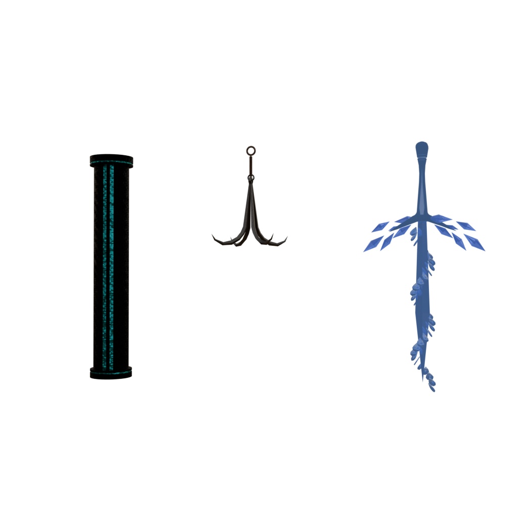 【3Dモデル】伸びる!乗れる!鍵縄・ネモフィラの剣・ビームサーベル