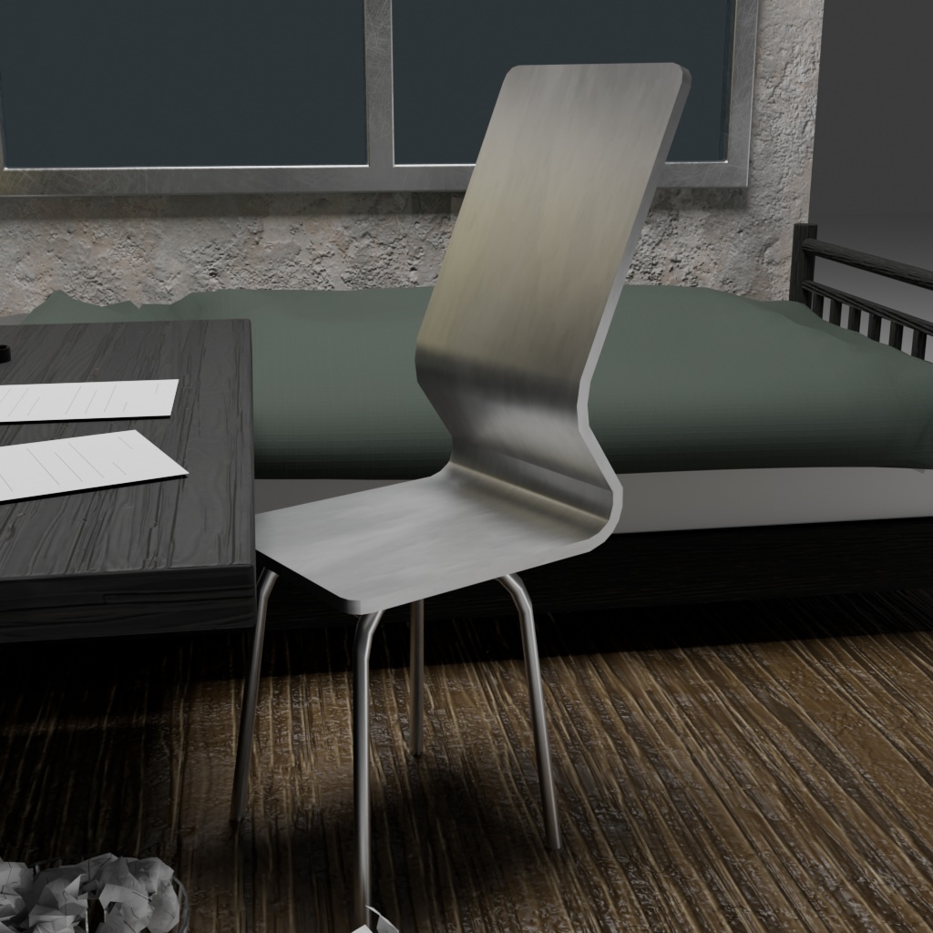 【3Dモデル】物書きの部屋~家具小物15点セット~