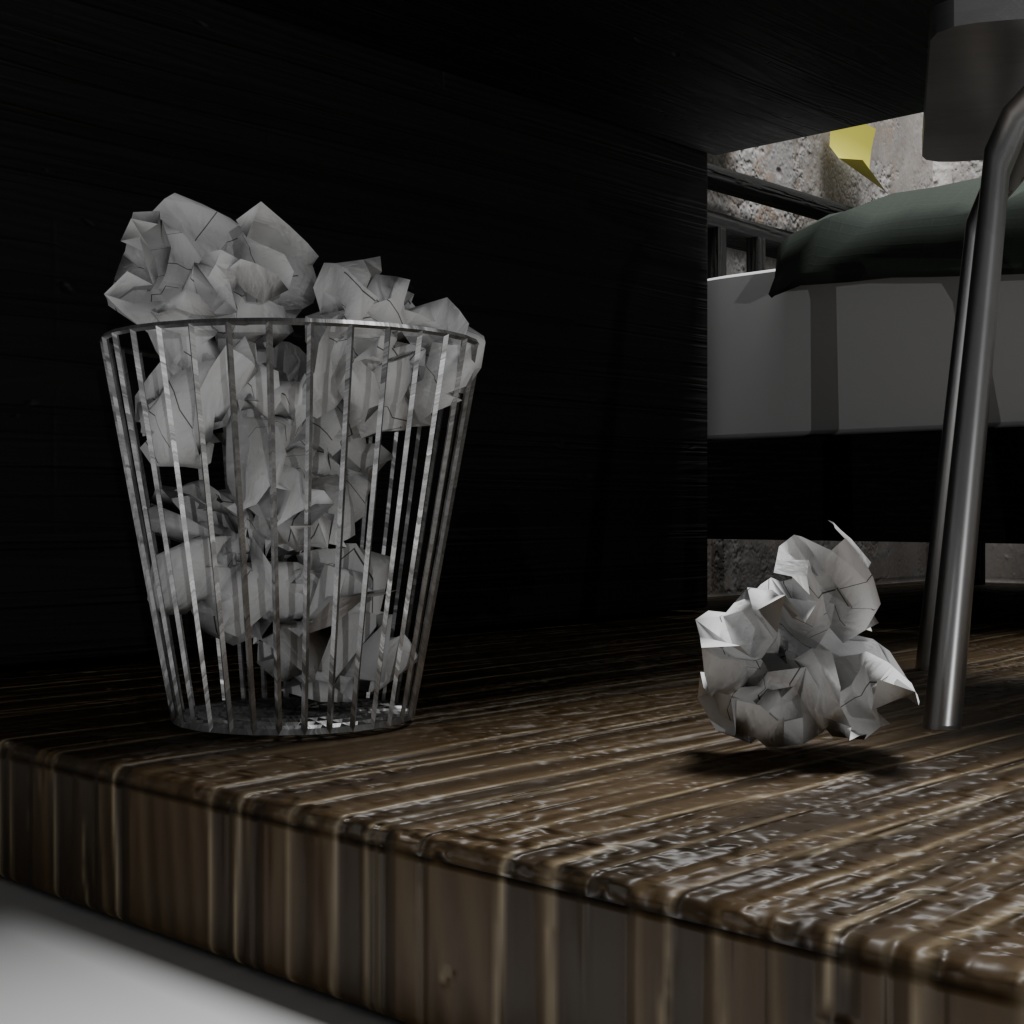 【3Dモデル】物書きの部屋~家具小物15点セット~