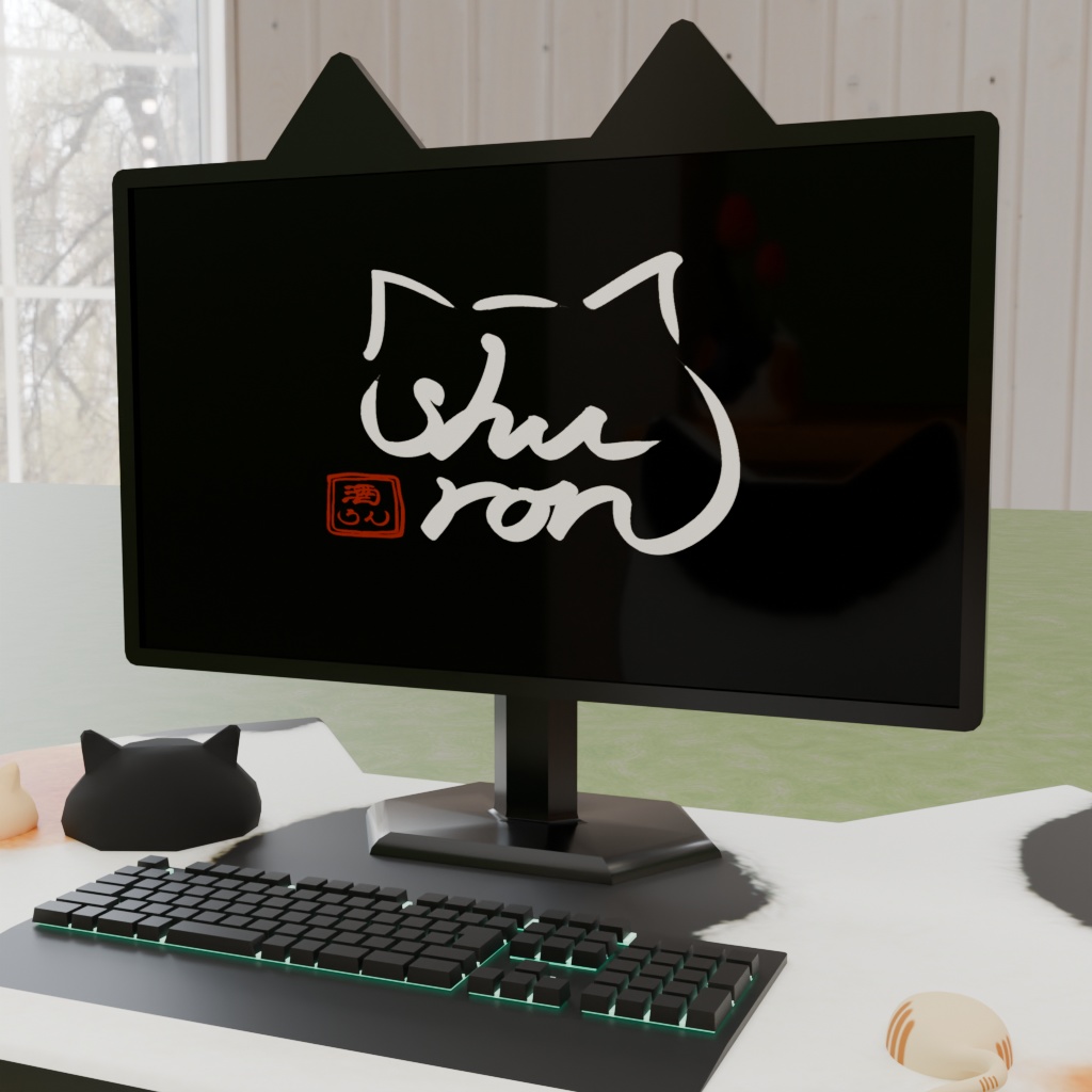 【3Dモデル】ねこ好きの部屋~家具小物16点セット~