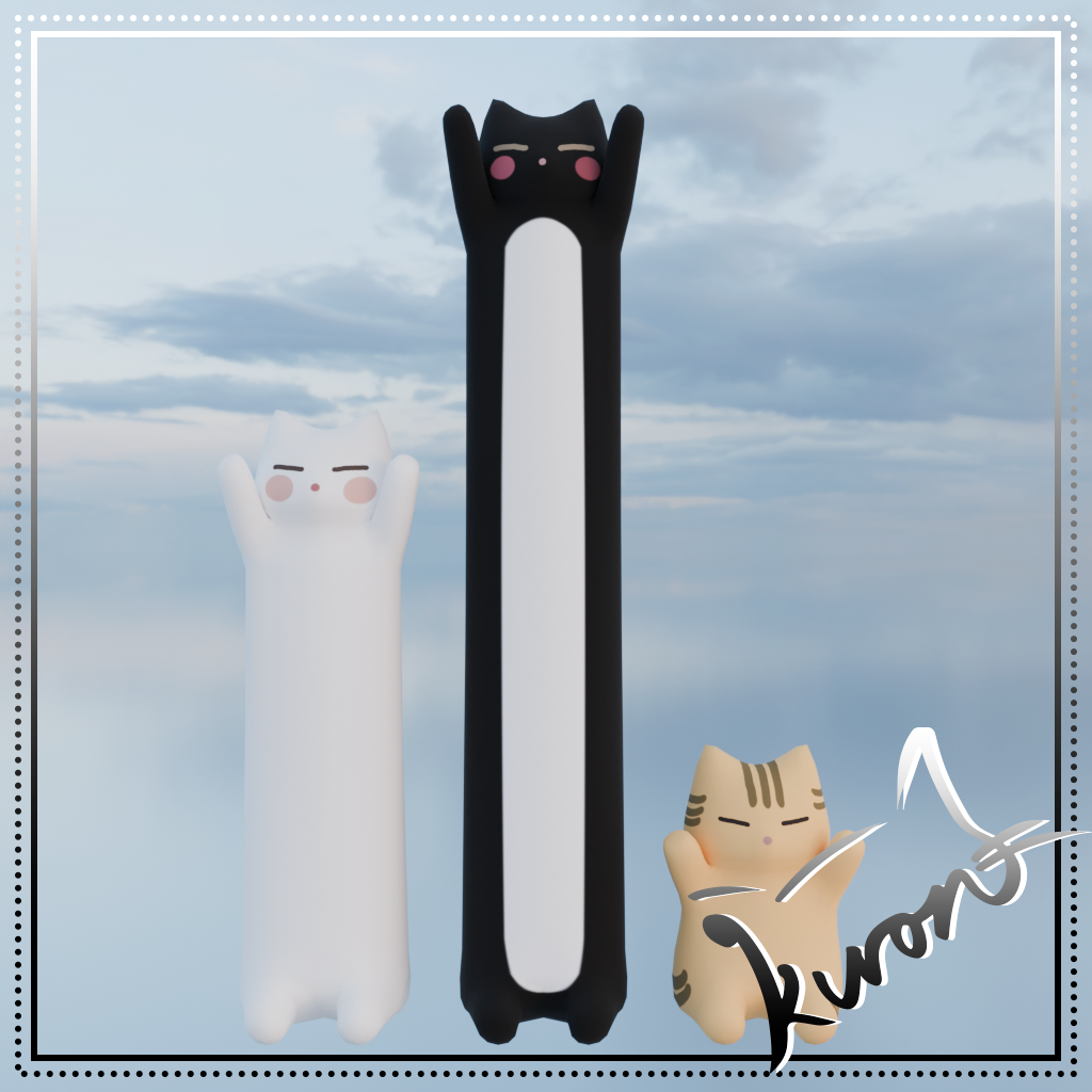 【3Dモデル】のびるねこ