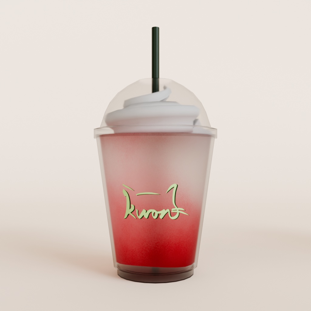 【3Dモデル】フラペチーノ3種