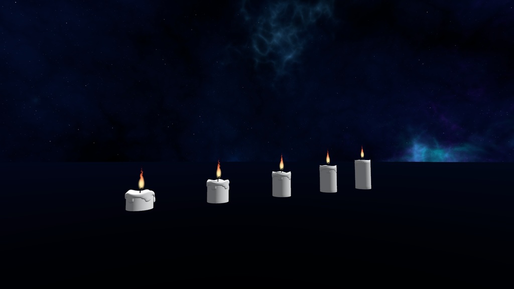 【12/31までセール中!!3Dモデル】溶けるろうそく(キャンドル)