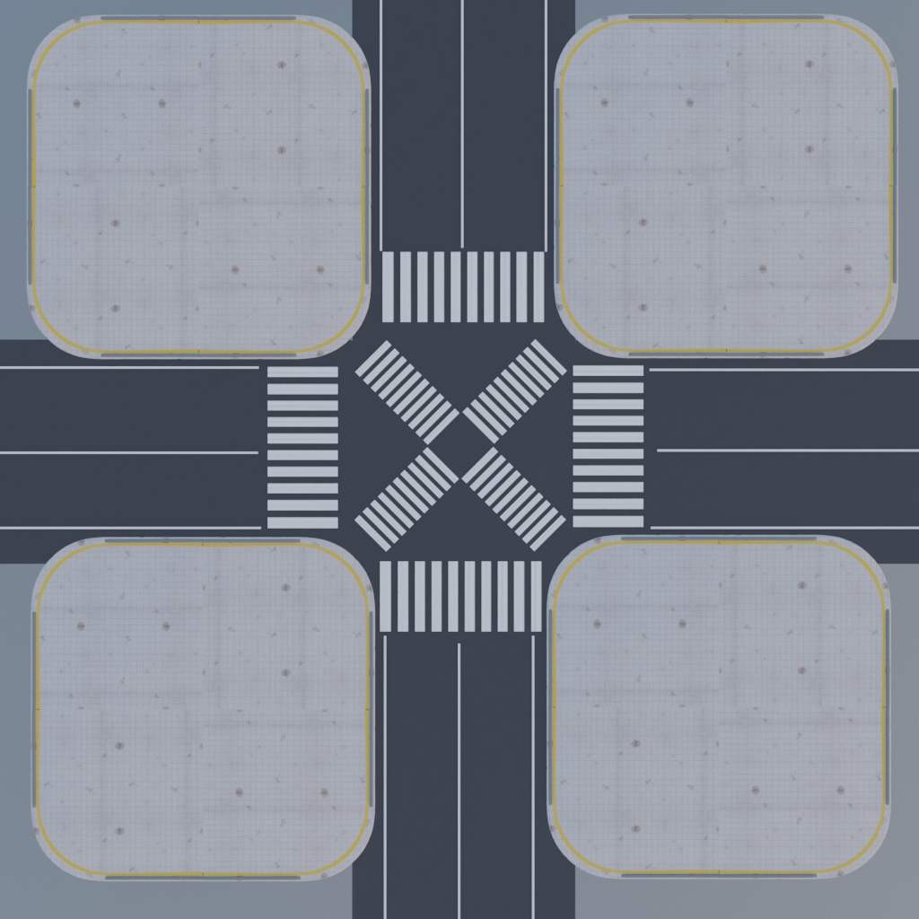 【3Dモデル】スクランブル交差点