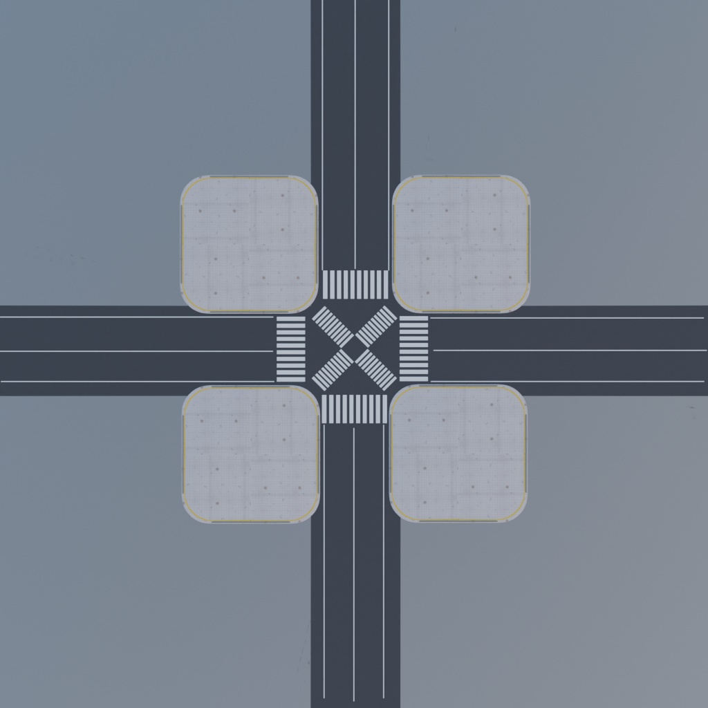 【3Dモデル】スクランブル交差点