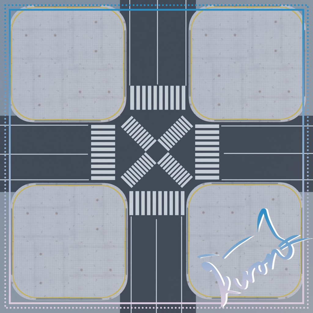 【3Dモデル】スクランブル交差点