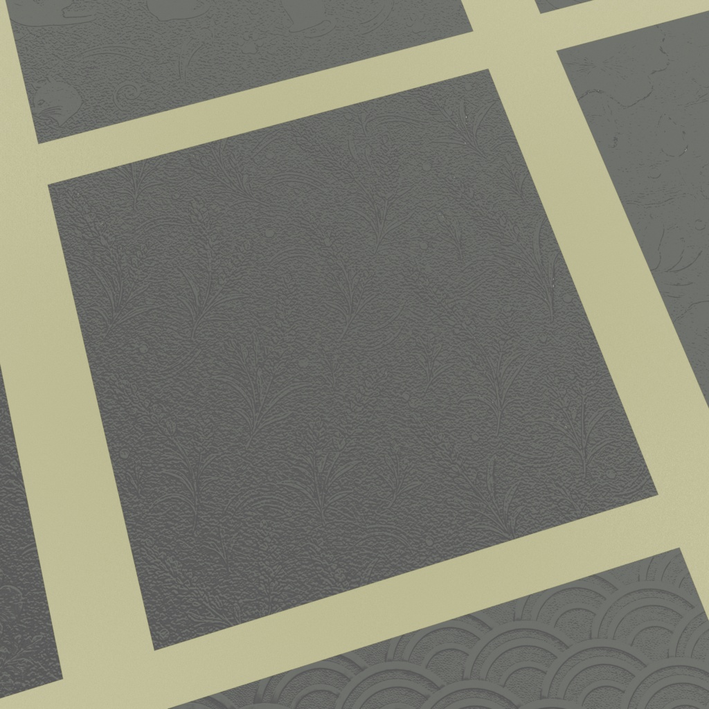 【3Dモデル】昭和ガラス~動物と花と和柄の9種セット~