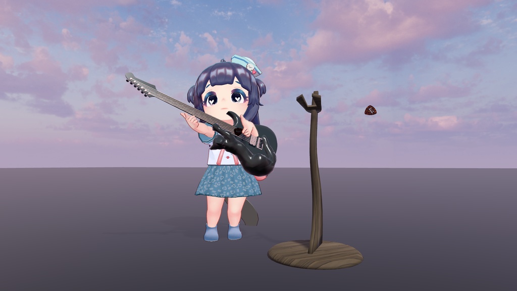 【VRCギミック】好きな曲を弾こう!ねこちゃんギターギミック
