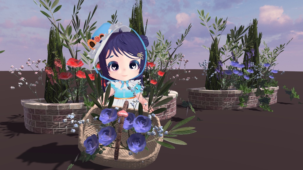 お花摘み体験ギミック(花壇の3Dモデル単体もあるよ)