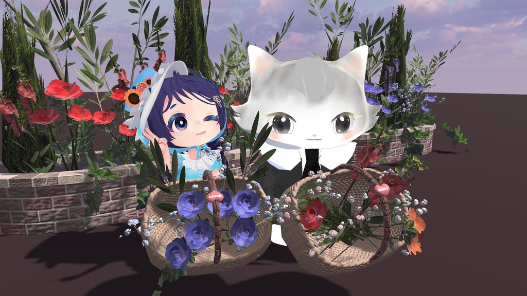 お花摘み体験ギミック(花壇の3Dモデル単体もあるよ)