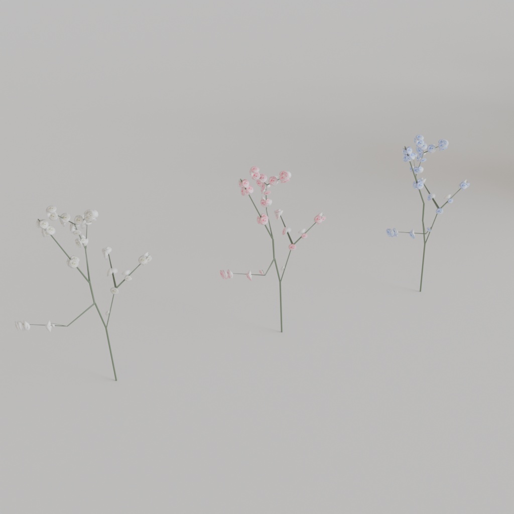 【3Dモデル】花壇アセット~12種の植物と3種類の花壇~